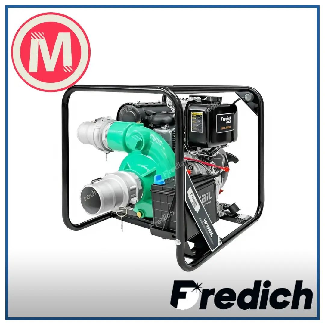 Motobomba Petrolera de Hierro Fundido Alta Presión 4x4 - 16 HP - Fredich HP100DIE-16