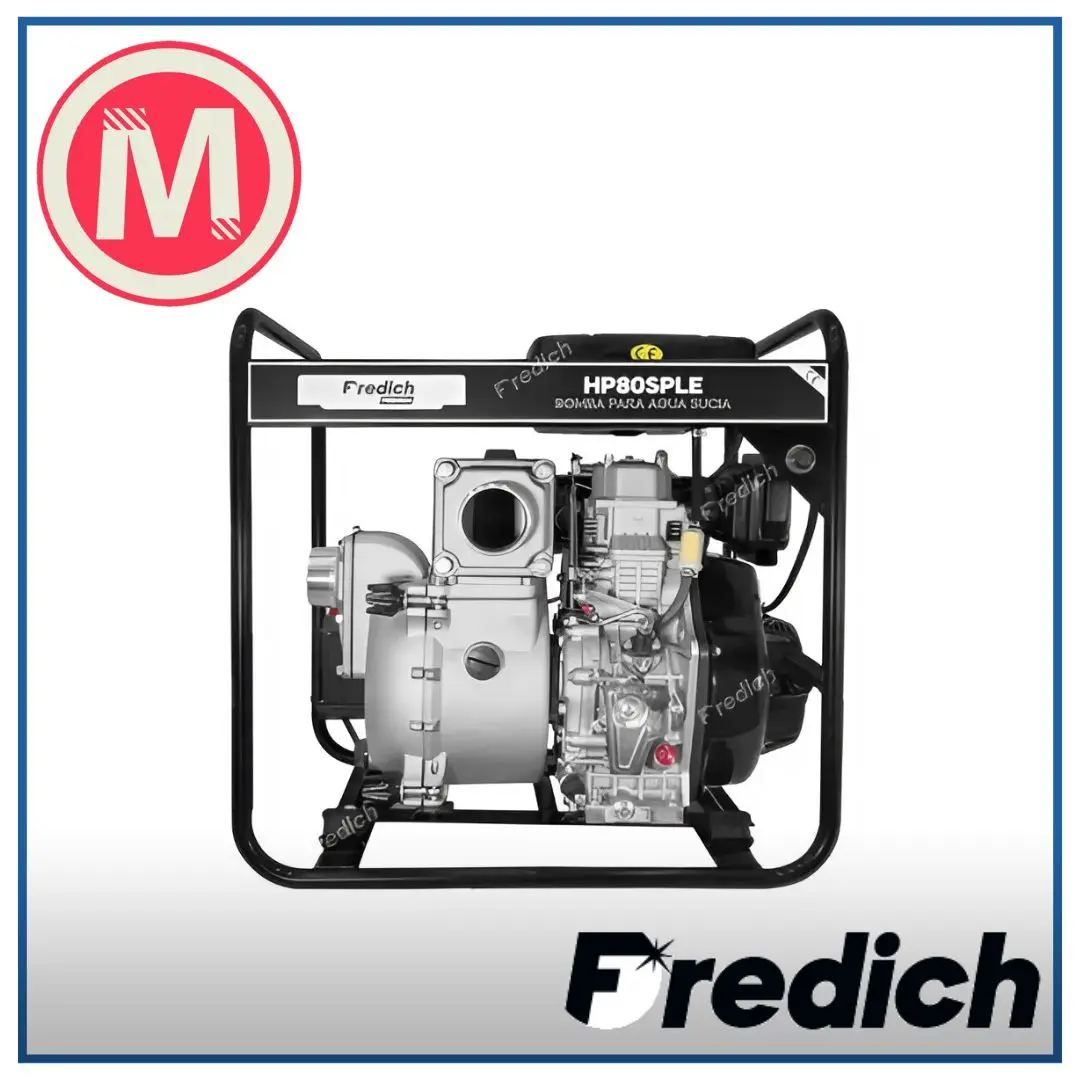 Motobomba Petrolera de Alta Presión para Aguas Sucias 3x3 de 13 HP - Fredich HP80SPLE-13