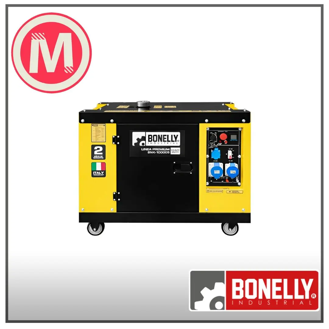 Generador Diésel Silencioso BNK-10000S Monofásico 220V 7KW con Pre-calentador, Arranque Eléctrico y Control Remoto – Bonelly Industrial - BNK-10000S