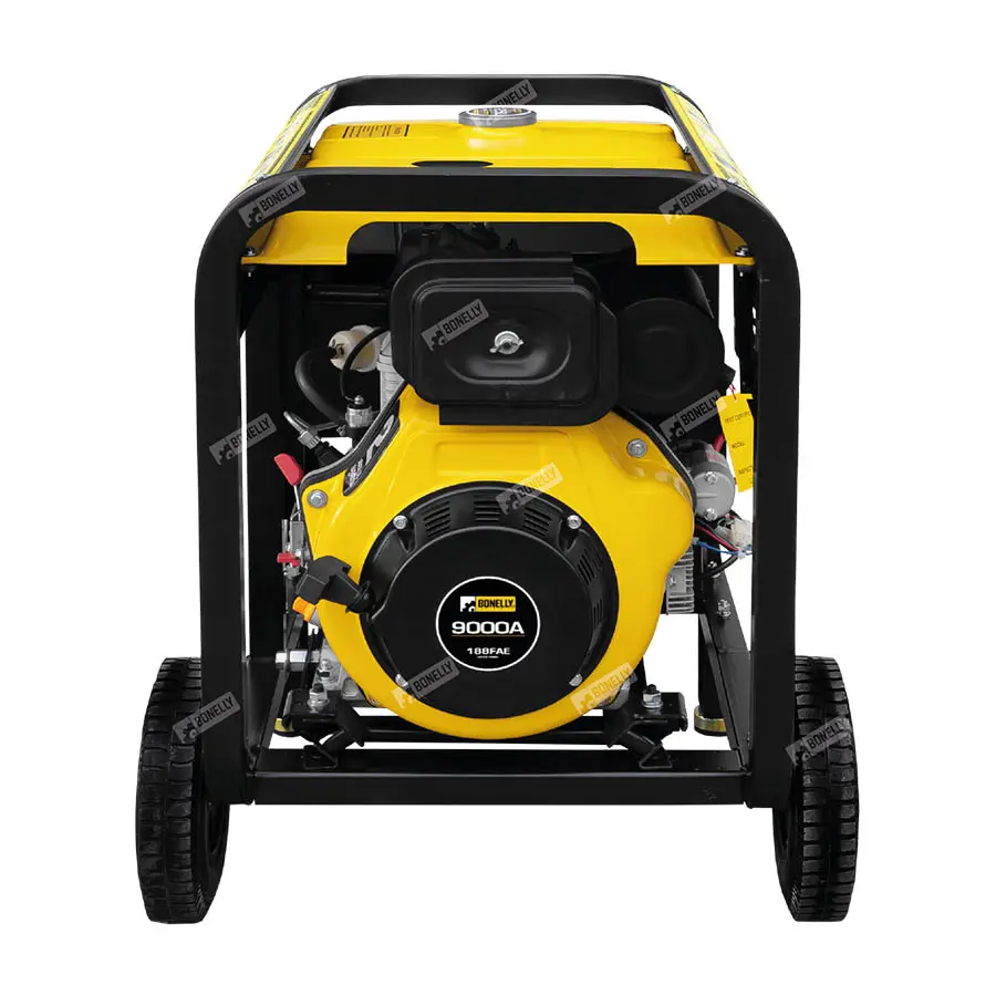 Generador Diésel Abierto BNK-9000A Monofásico 220V 6KW con Pre-calentador, Arranque Eléctrico y Control Remoto – Bonelly Industrial – BNK- 9000A