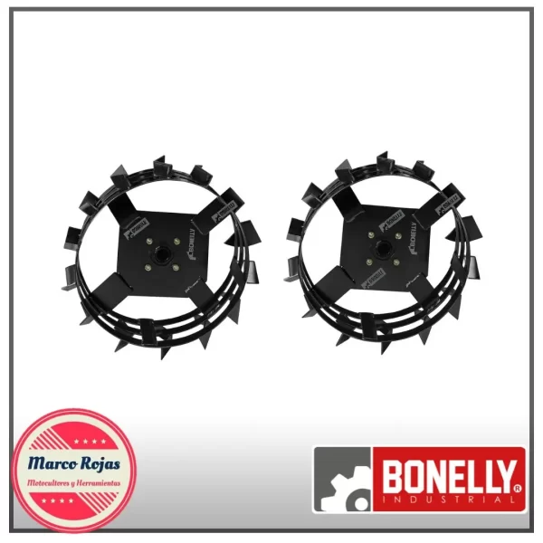 Par de Ruedas Metálicas Todo Terreno para Motocultor Bonelly
