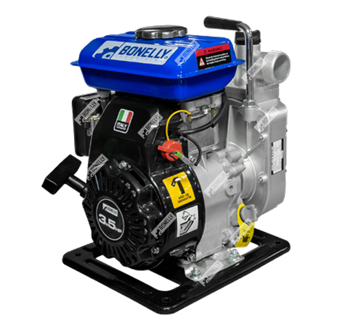 Motobomba Gasolinera 3.5HP Azul 1.5 x 1.5 Pulg. Arranque Manual / Retráctil BNB-MB15.3.5.AZ