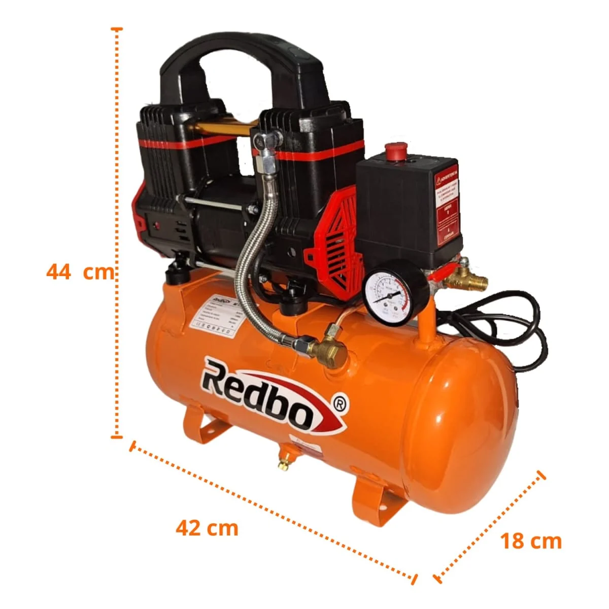 Compresor de Aire Silencioso 9L 220V REDBO AC 1100*1-9L