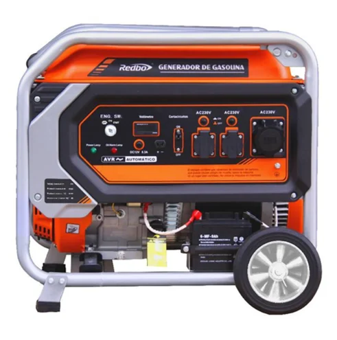 Generador Monofásico a Gasolina 4T REDBO FS-8800E 7000 W (6500 W nominal) con Ruedas