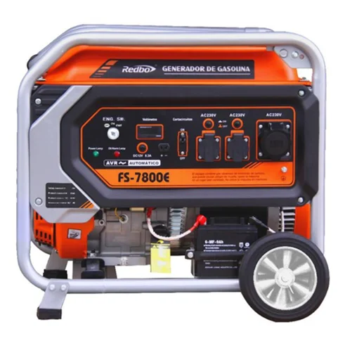 Generador Monofásico a Gasolina REDBO FS-7800E 6000 W 220 V 50–60 Hz (420 cc)