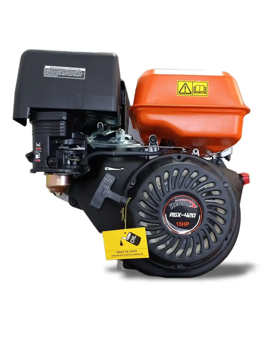 Motor gasolinero RGX-420 15HP 430cc (naranja/negro) REDBO