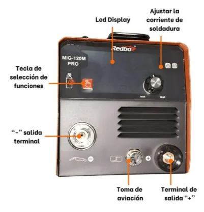 Soldadora MIG Redbo MIG-120M PRO 120A 220V sin gas
