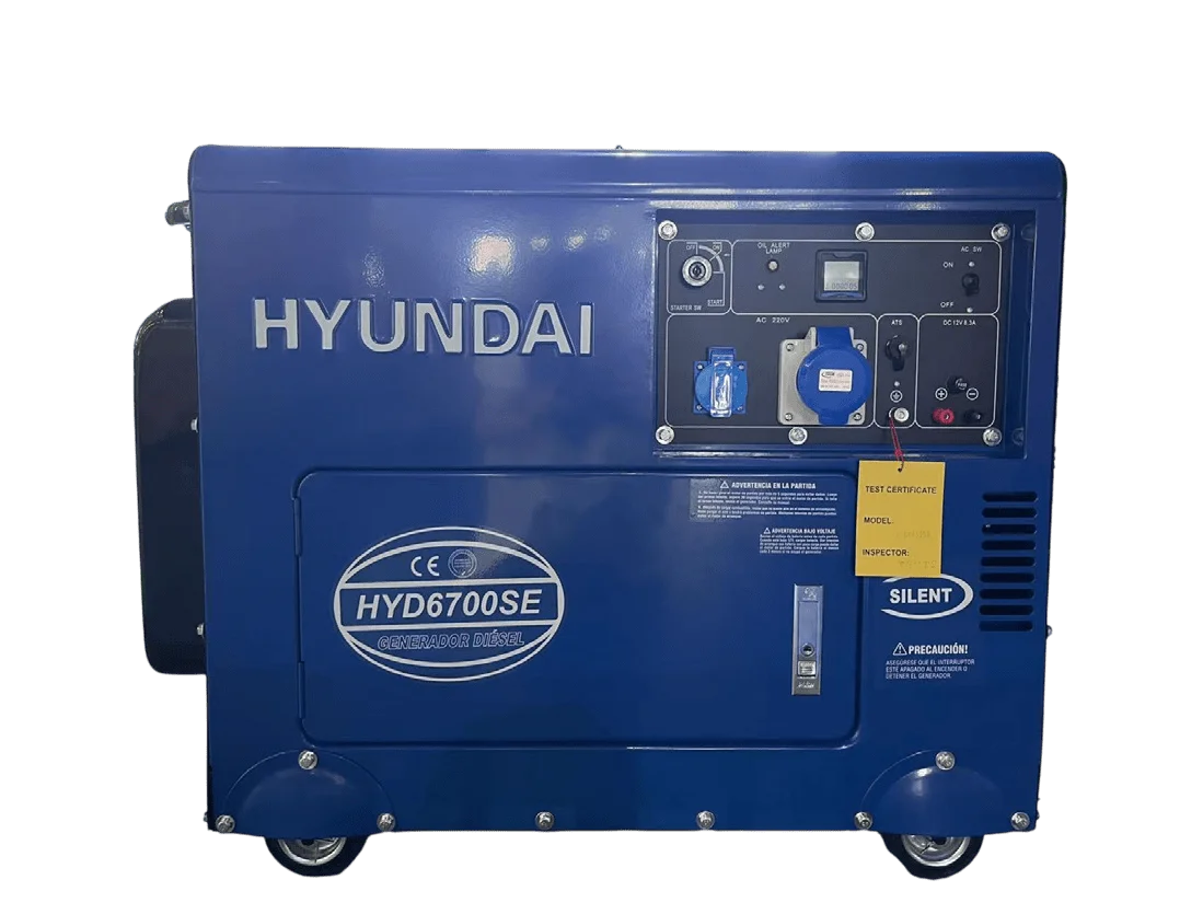 Generador Diésel HYUNDAI T2.HYD6700SE 5.5kW 220V ATS Cabina Metálica