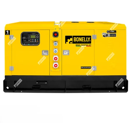 Grupo Electrógeno Diésel 100 kW 6 Cilindros Trifásico 220V/380V/440V con Sistema Turbo BONELLY INDUSTRIAL BNK-100FW.6T