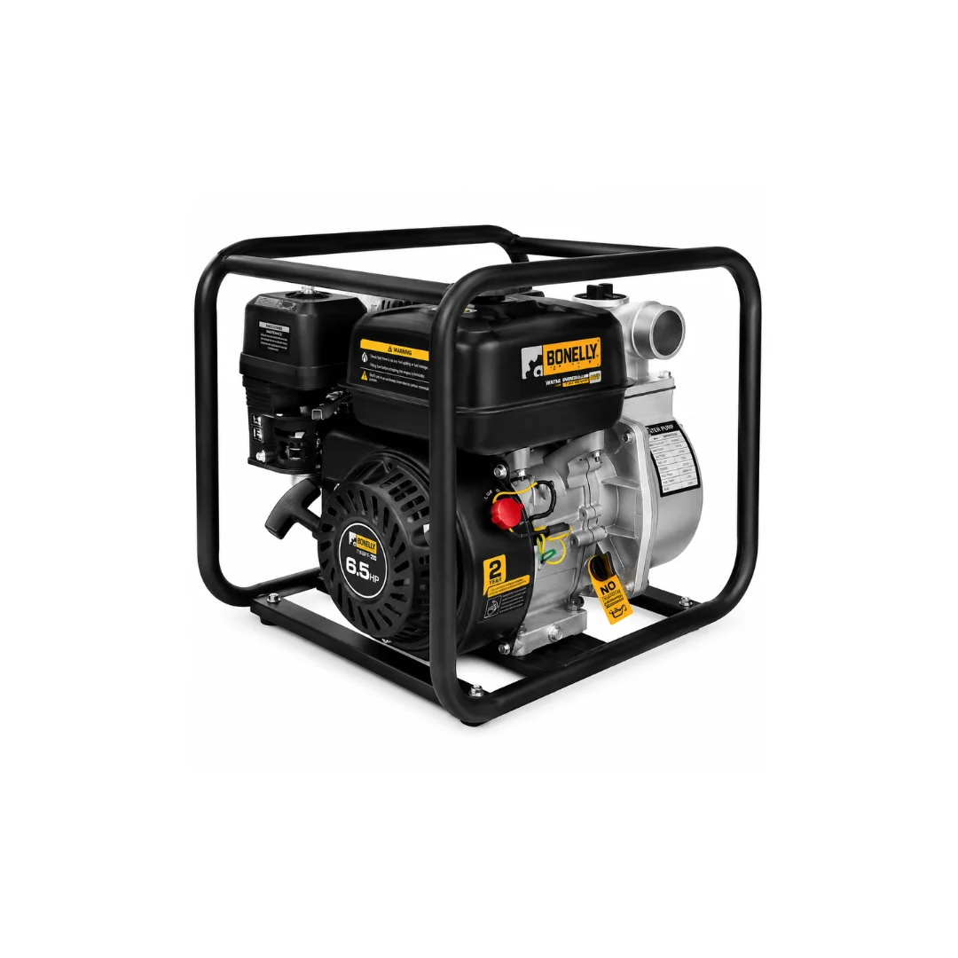 Motobomba Gasolinera 2×2 6.5HP Arranque Manual Línea Premium BONELLY INDUSTRIAL BND-MB2X2